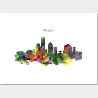 Watercolor Painting - Milwaukee Skyline Posters and Art